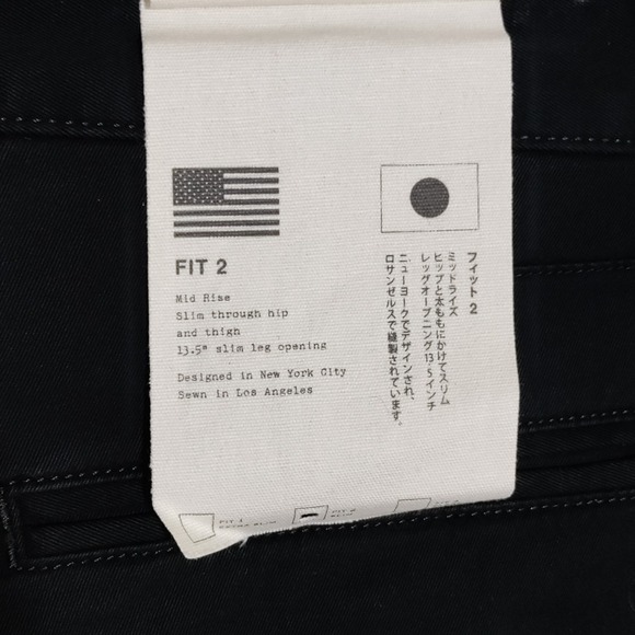 Rag & Bone Classic Chino Shorts Black Mens 34(35)  x 9" Stretch Fit 2 Slim NWT - Picture 5 of 16